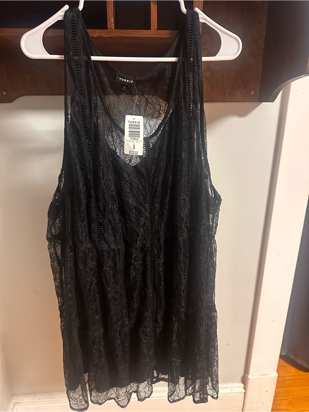 torrid Black Lace Overlay Camisole